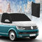 comeder Cubierta del Parabrisas Compatible con VW T5, 600D Protección Solar de Parasol de Ventana Delantera, Protector de Parabrisas Delantera Resistente Intemperie