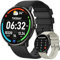 Smartwatch Donna Uomo Orologio Fitness: Bluetooth Chiamata Risposta Vivavoce Impermeabile Digitale Smart Watch Tracker Cardiofrequenzimetro Spo2 Calorie Sportivo Contapassi per Android ios Nero15