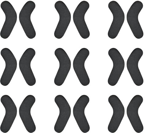 lasuroa 18stk Ski & Snowboard Boots Fitting Pads, 9x2,5x0,3cm Weiche Anpassungspads für Skischuhe Schaumstoffpolsterung Selbstklebende Schaumstoffpolster für Snowboardschuhe (Schwarz)