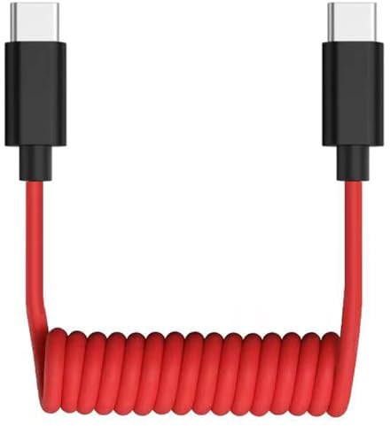 TIEDXIOY USB C Microphone Cable for RODE VideoMic Go II/Wireless Go II, DJI Mic 1/2, SC16/SC22 USB C Cable, Audio Coiled Cord Mic Cable for DJI Pocket 3 / Action 2/3 / 4 Camera (NOT for Charging)