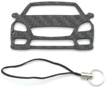 BlackStuff Porte-clés en fibre de carbone avec cordon, Porte Clef Voiture compatible avec SLK Class R172 2011-2019 CF-769, Noir, S