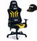 Nitro - Sedia Gaming Ergonomica, Sedia Ufficio Tessuto E Similpelle, Sedia Da Gaming Reclinabile Con Cuscino Lombare, Poggiatesta, Braccioli, Cappello Incluso, Sedia Scrivania Flyco Pro (Giallo/Nera)