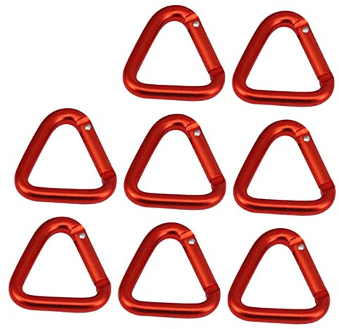 GOOHOCHY Hands Camping Carabiner Key Chain Clip Hook Triangle Shaped for Outdoor Activities