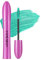GL-Turelifes Colorful Mascara Bunte Fasermascara Charmante,dicker Pinsel,Curling, langlebige Mascara mit dicken und langen Wimpern, wasserdicht und wischfest (#5 Blauchgrün, Stück)