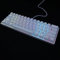 SECFOU Teclado Mecánico Compacto Retroiluminado USB para Pc y Laptop Teclado Ergonómico Portátil con Teclas y Diseño Iluminado Blanco para Gamers y Uso Diario