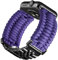 BINLUN Compatibile con Apple Watch Cinturino 42mm 41mm 40mm 38mm Cinturini Sportivo Intrecciato 550 Paracord Acciaio Compatibile con iWatch Serie 10/9/8/7/SE2/SE/6/5/4/3/2/1(Viola Nero)
