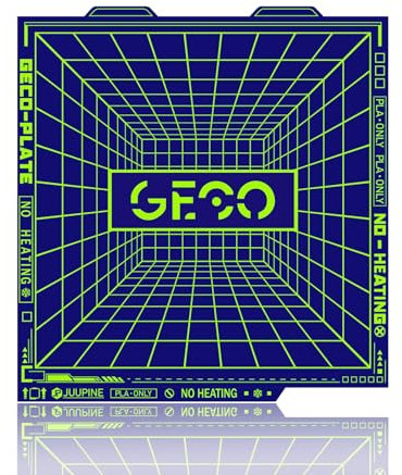 JUUPINE 2025 New Upgraded GECO Plate for Bambu Lab A1 Mini 3D Printer,PLA Cold Plate (No Heating) 184X184mm Magnetic Spring Steel 0℃ Printing Hot Bed No Glue Required.
