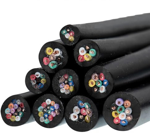 Câbles, Câble électrique gainé 26 AWG à 20 AWG, câble en PVC souple noir, fil gainé, 2 à 16 conducteurs, fil conducteur en cuivre(2 Cores,0.5MM 20AWG 5meter)