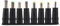 Xiniy Universal 1 Juego = 8pcs / Juego Enchufe de 5 DC para Computadora portatil AC Adaptador de Corriente Conectores de enchufes para computadora portatil