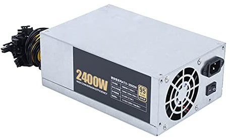 UMCNVV Fuente de alimentación ETH Miner de 2000 W, 2400 W, 95 % de eficiencia, CA 180-260 V, fuente de alimentación ATX para BTC ETH Bitcoin Mining Ethereum (2000 W)
