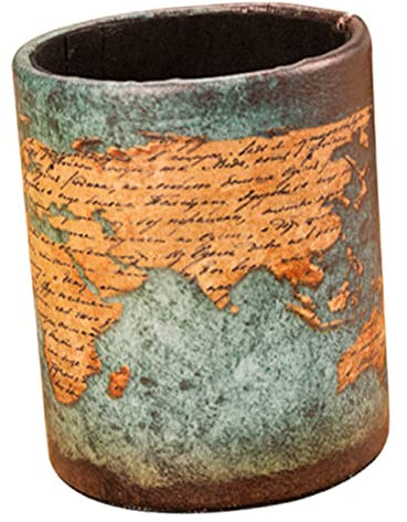 Gadpiparty Pot à Stylos Cuir Synthétique Porte-stylos Organisateur De Rangement Pour Crayons De Bureau