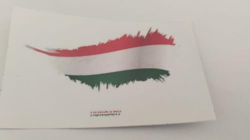 2 x Aufkleber Ungarn Hungary Airbrush 8 x 5 cm Sticker (Doppelpack!) Carsticker Autoaufkleber Flagge Fahne