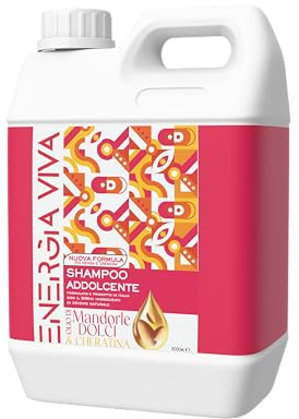 Cura Farma – Shampoo alle Mandorle Dolci 5 Litri | Idratante e Nutriente per Tutti i Tipi di Capelli | Formula Professionale con Olio di Mandorle Dolci | Uso Quotidiano, Dermatologicamente Testato