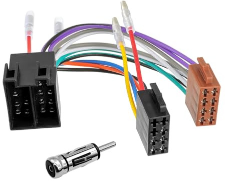 Autoradio Adapter,16 Pin ISO Auf ISO Verlängerung + Din Antennenadapter, Verlängerung Radio Adapter Stecker Kompatibel Mit Radio Adapter Stecker, Adapter Auto