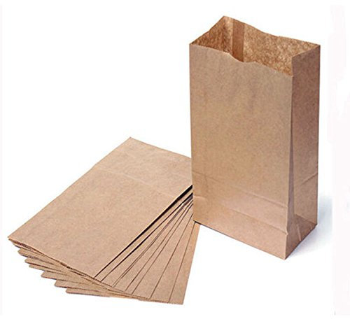 Sabco - Pack of 20 Brown Kraft Block Bottom Paper Bag Heavy Duty - Party Loot Lunch Deli Gift 7 Sizes (7x4.5x14 7lb)