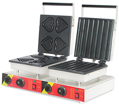 Cgoldenwall Np-565 Commercial en forme de c?ur gaufré machine à pain antiadhésif gaufrier machine à Gaufres grille-pain à double gaufré Baker Electric Churros machine - 220V Item Name (aka Title)