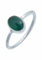 mantraroma Ring Silber 925 Damen grünen Onyx Edelstein grün schlicht modern