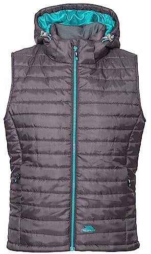 Trespass Aretha, Carbon, S, Warm Padded Jacket with Removable Hood for Ladies, Grey, 10