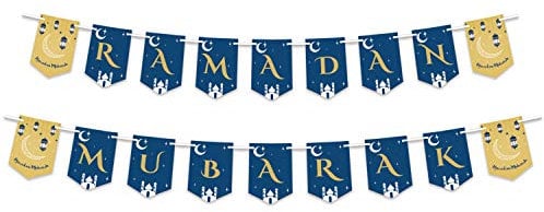 Ramadan Mubarak Banner Dekoration Party Dekoration Wimpelkette Banner
