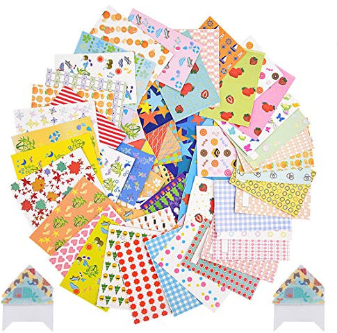 DFYOUHOME Lot de 100 feuilles d'autocollants instantanés pour appareil photo Fujifilm Instax Mini 9/8/7S/70/26/50s/90, motif en tissu, bordure en papier, famille, amis, fête de mariage avec coins