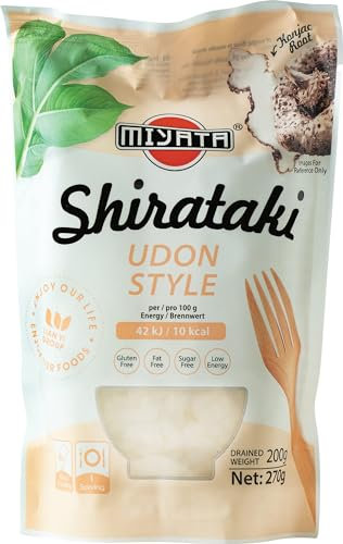 MIYATA Shirataki, Udon aus Konjakmehl 270 g Packung (200 g Abtropfgewicht), 270 g (1er Pack)