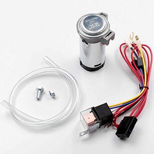 WTTWW Luftpumpe Luftkompressor Horn 12 V /24v Luftpumpe Horn Motor Auto Horn Kompressor Kit Air Horn Compressor Für Jedes Air Horn Fahrzeug LKW LKW LKW Van Zug Boot Auto,Silver b,12V
