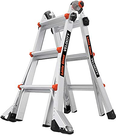 Little Giant Ladders 1304-013 Velocity Series 2 Multi-purpose Ladders, 3 Tread, Heavy-duty Aluminium, EN131