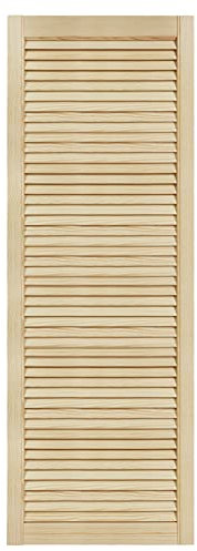 DecoMeister Mobili Porta Lamella Porte Pino Mobili Anteriore Pino Non Trattato Armadio Porta Armadio Aperto Lamelle 494x1406 mm Singolo legno massiccio a venatura naturale