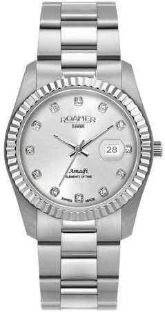 Roamer Damen Uhr Analog Quarz 852844 41 19 20 Amalfi Edelstahl