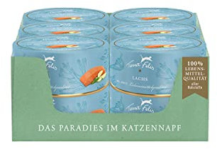 TERRA FELIS Lachs, Mono-Protein Nassfutter, 12x80g I Premium Katzennahrung in 100% Lebensmittelqualität Aller Rohstoffe I Hohe Akzeptanz, 90% Fleischanteil, getreidefrei I Alleinfuttermittel