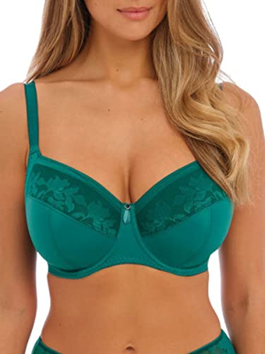 Fantasie Women's Illusion Underwire Side Support Full Coverage Bra, Opaque NA, Emerald, 34DD
