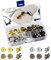 14mm/0.6in Fermoir Magnétique Bouton 40 Piecès Boutons Magnétiques 4 Couleurs Bouton Pression Aimanté Circulaire Pression pour Sacs à Main Manteaux Vestes Coupe-Vent Portefeuilles Sac à Dos