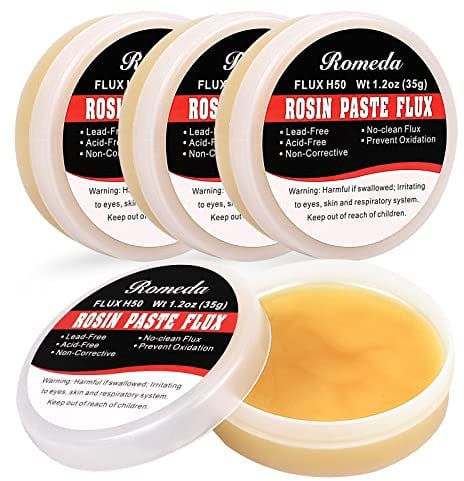 4 Jar Solder Flux, Flux for Soldering, Rosin Soldering Flux Paste for Lead-Free Electronics Soldering and Soldering DIY (1.2oz/35g in a Jar)