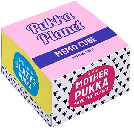 Pukka Pad, Pukka Planet Memo Block – 600 Glue-Bound Sheets of 100% Recycled 70GSM Paper – Vegan and Fully Recyclable - 2-Pack