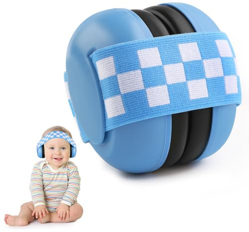 KAMEUN Baby Ear Defenders, Children Noise Cancelling Headphones Ear Protectors for Newborn, Infant Hearing Protection with Adjustable Headband Comfortable for 0-24 Months Flight Travel Firework