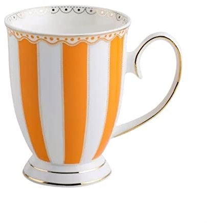 arzarf Travel Mug Simple Creative Mug Large Caliber Ceramic Mug Multipurpose Cup Office Household Coffee Cup, 330ML Tea Mug (Color : Gold)