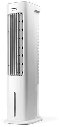 Taurus Snowfield Babel - Climatizador evaporativo, aire acondicionado portátil, ventila, refresca, humidifica, 3velocidades, 3modos, temporizador, depósito 5l extraíble, control remoto, 2 hielos, 85cm