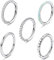 Diamday 5Stück Nasenringe Hoop Damen 18G Edelstahl Septum Clicker Ring Segmentring Knorpel Ohrringe Hoop Conch Daith Helix Nase Ohr Lippen Piercing Tragus Nasenringe Lippenringe Ohrringe 8mm