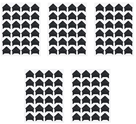 120pcs Black Self-Adhesive Photo Mounting Corners for Craft Albums | Picture Frame Corner Stickers, Scrapbook Supplies and DIY Photo Paper Crafts