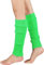 Durio Stulpen Damen Extra Warm Beinwärmer Winter Strick Häkelarbeit Legwarmers Verdicken Stricken Beinstulpen Damen Neon aerobic outfit 80er Ballett Yoga Stulpen Grün Einheitsgröße