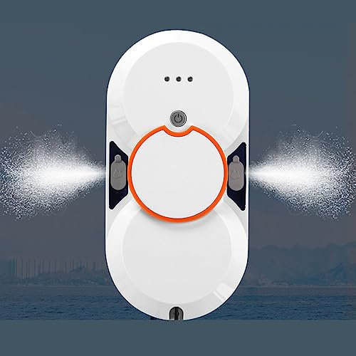 Robot Limpiacristale&Limpia Cristales Robot,5600pa Robot Limpia Cristales-Rociador De Agua Dual/Control Remoto-para Ventanas Interiores/Exteriores Edificios Altos,White