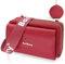 HNOOM Sac Bandoulière Femme Pochette Telephone Portable en Cuir PU Sac Téléphone Portable Femme Mini Pochette Porte Carte Épaule Portefeuille avec Porte Monnaie et Bandoulière Amovible (Rouge Vin)