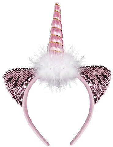 Rosa LED Haarreif mit Blinkendem Kopfschmuck für Mädchen