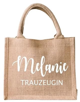 Kleine Jutetasche Geschenk- Trauzeugin fragen - Geschenktasche - Trauzeugin Geschenk