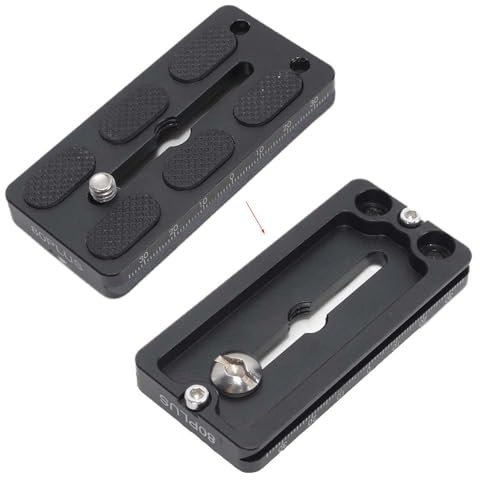 8cm Quick Release Plate for Large Camera Body with Battery Grip, Compatible with Arca-Swiss Fit Tripod Panning Ball Head Clamp