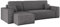 Kaiser Möbel, Ecksofa mit schlaffunktion, mit Bettkasten, Schlafsofa Best, Designer Sofa, Modern Design Couch, Polsterecke, Freistehend, Dicker Cord, Dunkelgrau Links