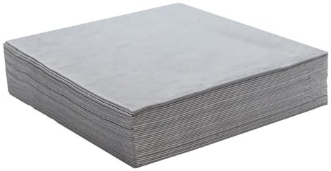 Tissue24 Servietten Grau 33x33 cm, 2000 Stück (8x250) – 2-lagig, 1/4-Falz, Zellstoff, 30g/m² – Premium Papierservietten für Hochzeit, Geburtstag, Party & Gastronomie