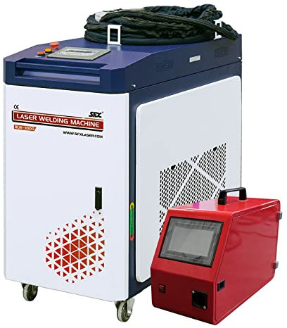 ZAC 3000W MAX Saldatore laser 2 in 1 Saldatrice laser e macchina per la pulizia dei cordoni di saldatura con alimentatore automatico di filo per metallo Pulitore saldatore portatile integrato 380V