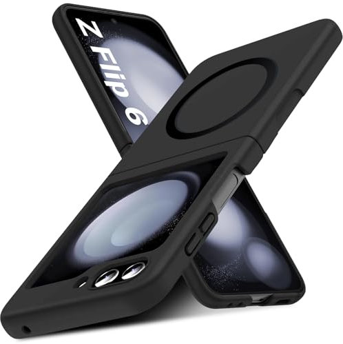 Coque de protection rigide magnétique pour Samsung Galaxy Z Flip 6 5G [avec Magsafe] [Translucide Mat] Anti-traces de doigts