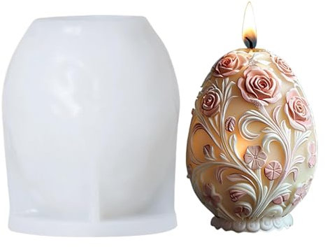 Ostereier-Formen aus Silikon, groß, Eierformen, wiederverwendbare Silikon-Kerzenform für Ostern, leicht zu lösen, Epoxidharz-Gussform für Frühling, Urlaub, Dekoration für Schokolade
